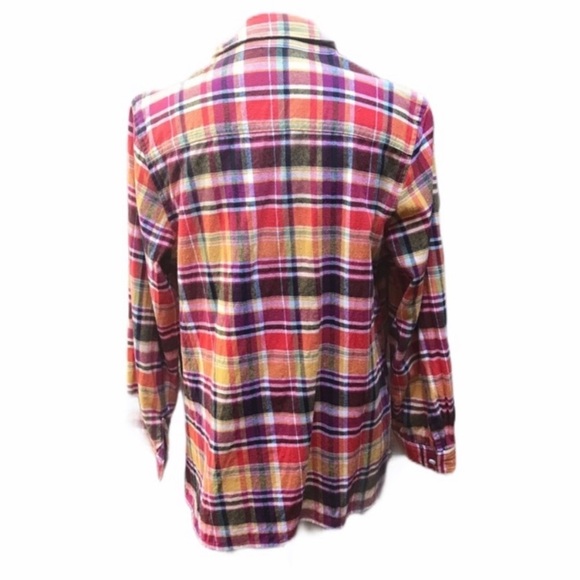 Coldwater Creek Plaid Flannel Shirt Size PL - Picture 2 of 6